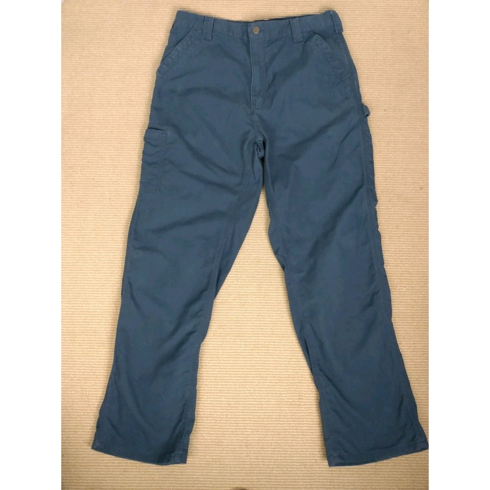 Carhartt Blue Pants Mens Size  34/32 Cargo Loose Original Fit